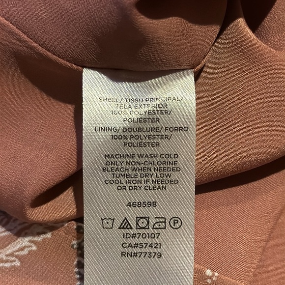 LOFT OUTLET Women’s Medium PAISLEY V NECK PLEAT FRONT BOHO SHIFT MINI DRESS - Picture 10 of 10